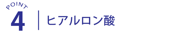 ポイント4ヒアルロン酸